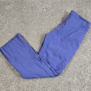 Vintage Cache  Blue Cropped Ankle Pants Womens Size 10 Zip Straight  Stretch